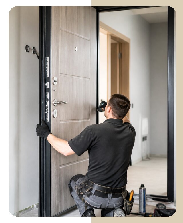 Установка двери в дом в Чебаркуле по цене от 5905 р. | Дверной